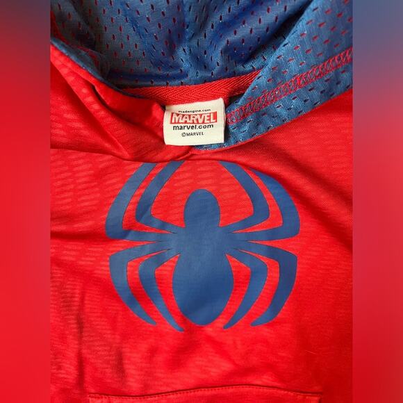 MARVEL SPIDERMAN Sweatshirt and Tee Shirt Bundle SZ Small 6/7 Kids - Picture 8 of 9